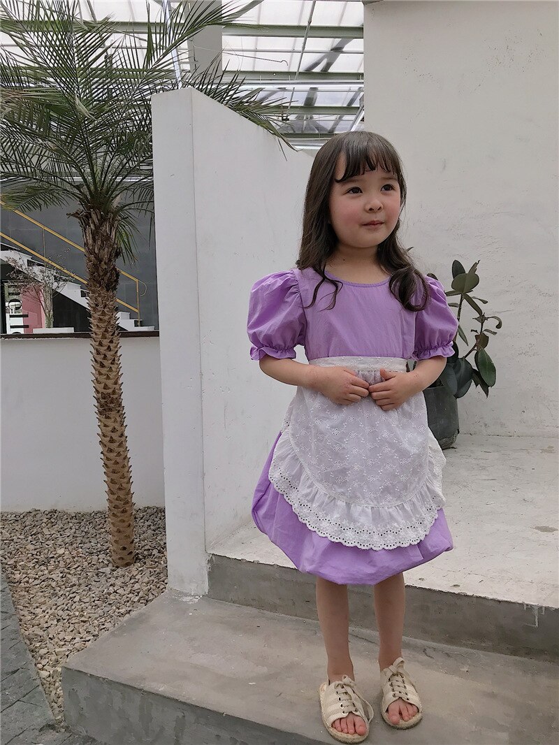 Koreanischen Stil Spitze Rüschen Kleinkinder Mädchen Schürze freundlicher Kleidung Accessiory freundlicher Lätzchen