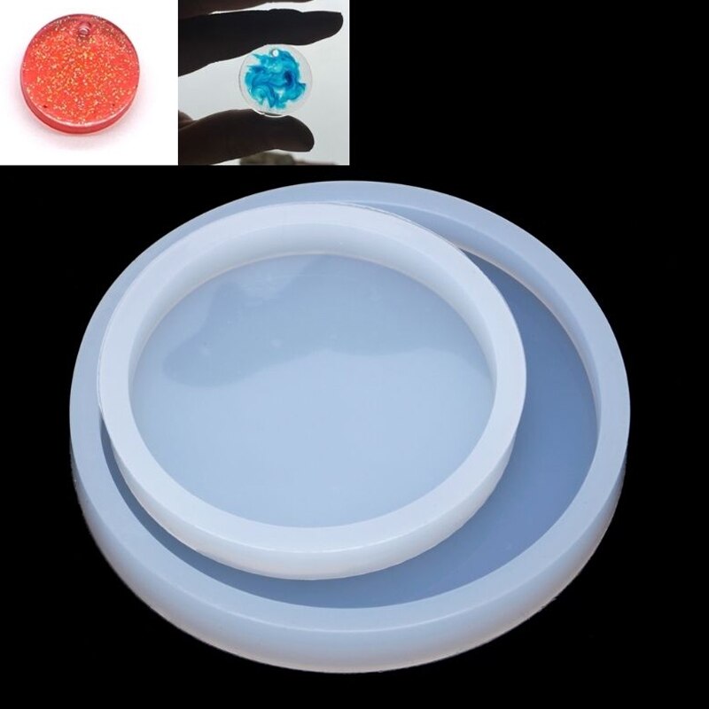 Geometric Epoxy Resin Silicone Mold DIY Round Cup Mat Pad Handmade Crafts Making Molds Transparent Square Round Mirror Mould
