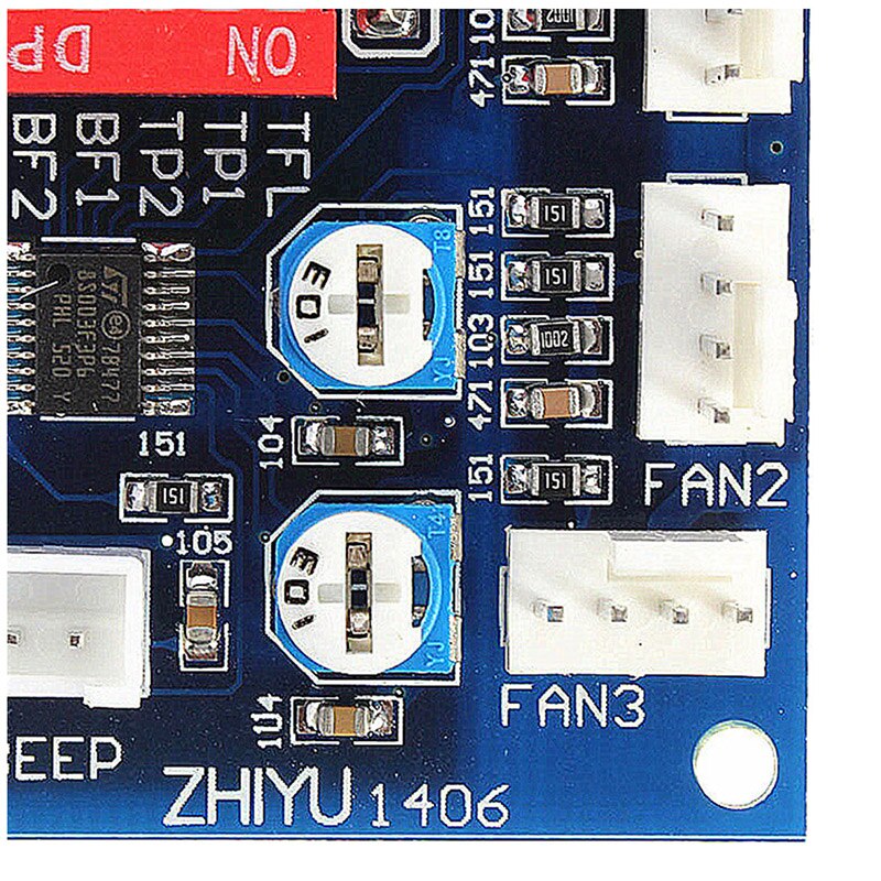 12V PWM PC CPU Fan Temperature Control Speed Controller Module High-Temp Alarm