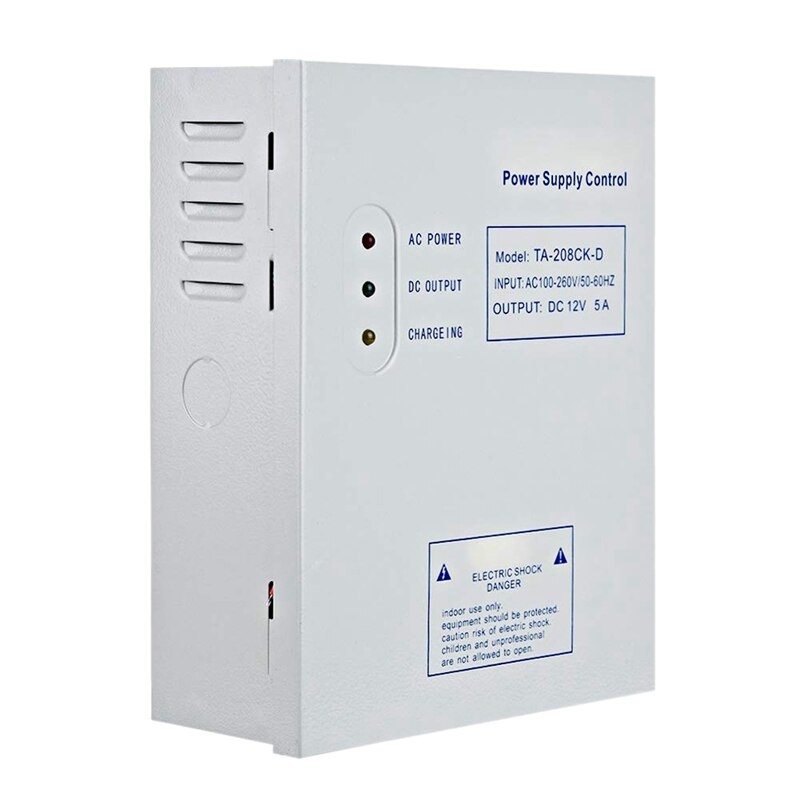 208CK-D AC 110-240V DC 12V/5A Door Access Control System Switching Supply Power UPS Power Supply: Default Title
