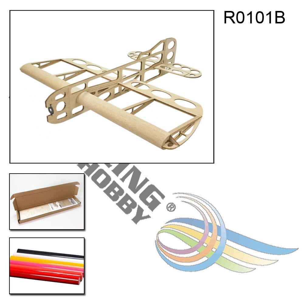 modèle d'avion en bois Balsa GEEBEE 600mm envergure Kit Balsa modèle en bois/avion en bois pour bâtiment d'entrée de gamme: R0101B