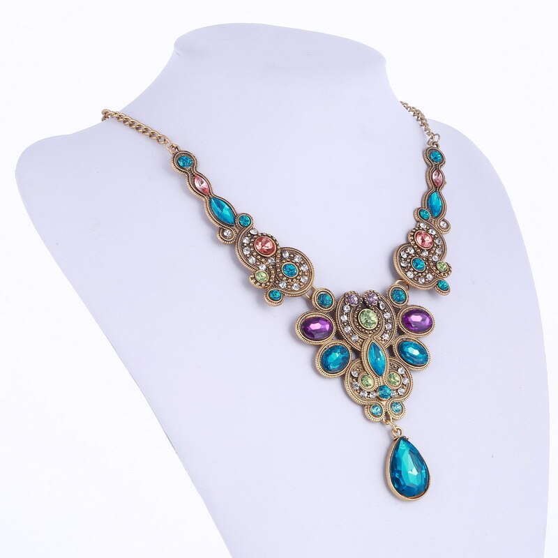 Moda biżuteria kobiety luksusowy kołnierzyk z kryształu górskiego kolorowy kryształ kolia kwiatowa Choker kreatywne naszyjniki wisiorki kobiety biżuteria