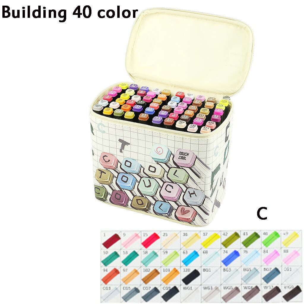 mark pen Painting Double Head colorful Mark Note Pen Set Office Supplies for all kinds of painting#904g40: C