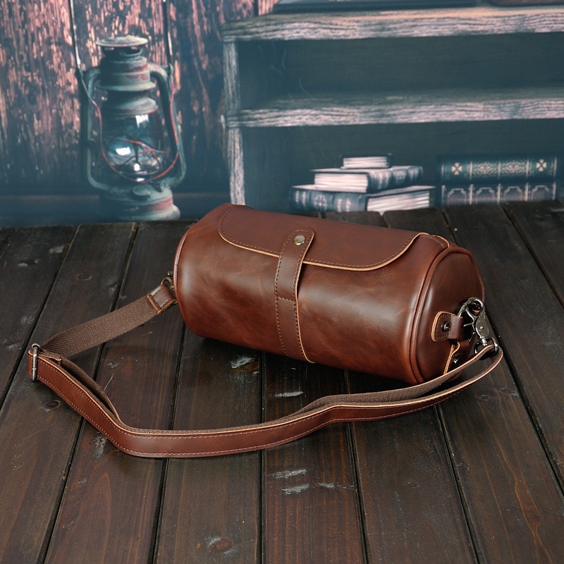 Herre gym rejsetaske vintage pu læder weekend taske håndbagage til mænd stor kapacitet bærbare mandlige skuldertasker