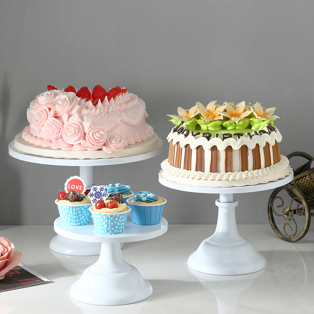 Présentoir à Gâteau en Métal T1 de 8, 10 et 12 Pouces, Table à Dessert pour ixà Domicile