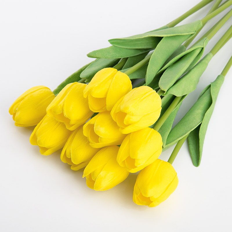 1PC PU Latex Tulips Artificial Flowers Bouquet Real Touch Tulip Artificiales Para Decora Mini for Home Wedding Decoration Flower