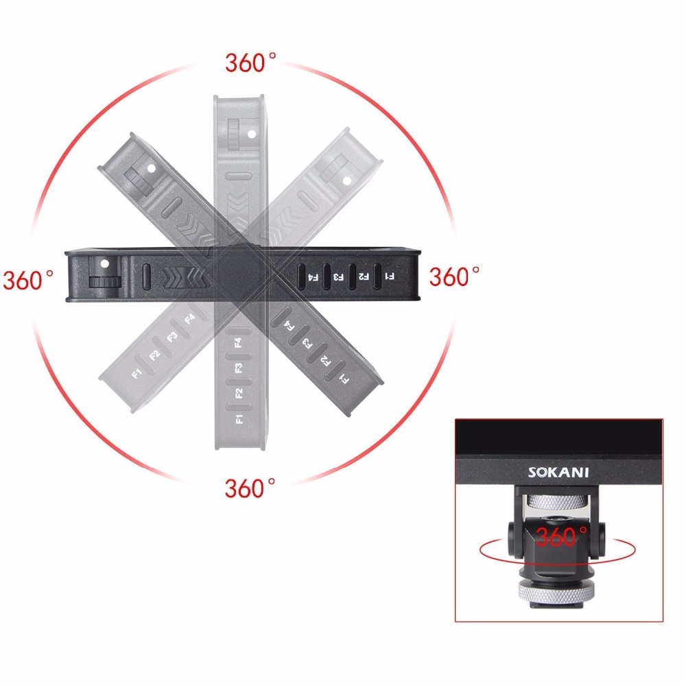 EzRig-01 Monitor Holder Mount On Camera Pan 360 degree Tilt 180 degree with Cold Shoe Mount and 1/4'' Mount