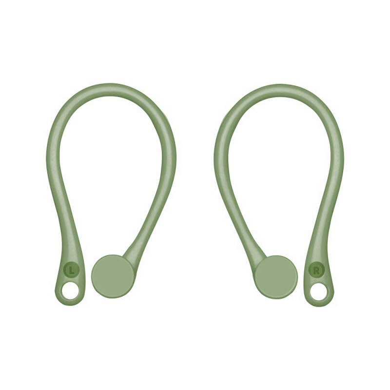 2 sztuk Mini Anti-fall zestaw słuchawkowy Bluetooth Earhooks uchwyt słuchawkowy dla Airpods 1/2 Earbuds zaczep na ucho dla Apple Air Pods 1 2: green