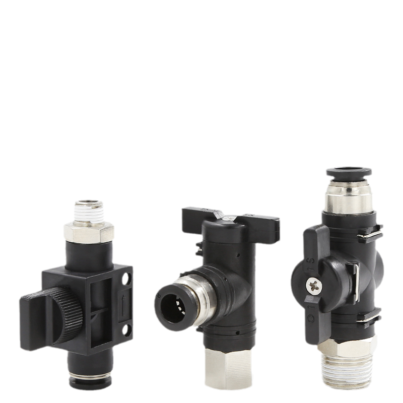BC pneumatique raccord rapide filetage mâle 1/8 "1/4" 3/8 "1/2 "interrupteur de robinet à tournant sphérique tuyau en polyuréthane vanne manuelle débit vanne rotative manuelle