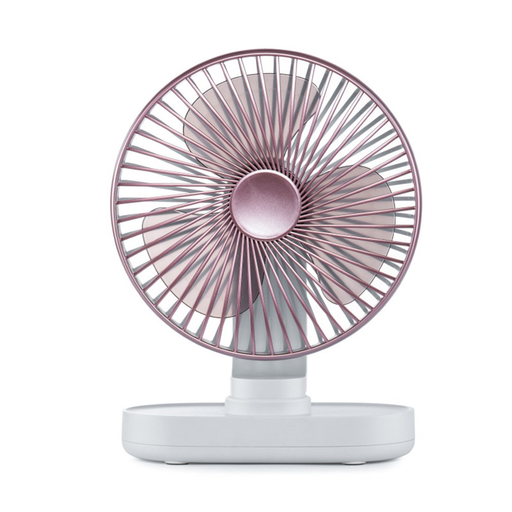 Desktop Oscillating Fan Portable USB Fan With Adjustable Head 2 Speeds USB Rechargeable Desk Fans For Home Office Travel: Burgundy