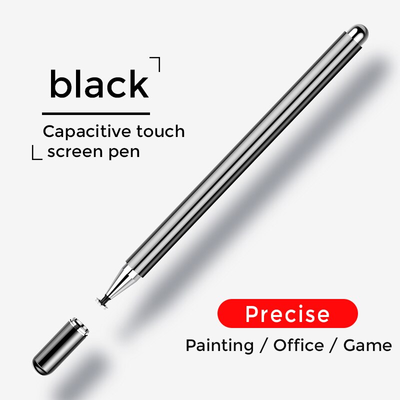 Stylet universel pour Apple crayon dessin tablette stylos écran capacitif Caneta stylet tactile pour iPad Pro 11 12.9 9 Air 1 2: Black