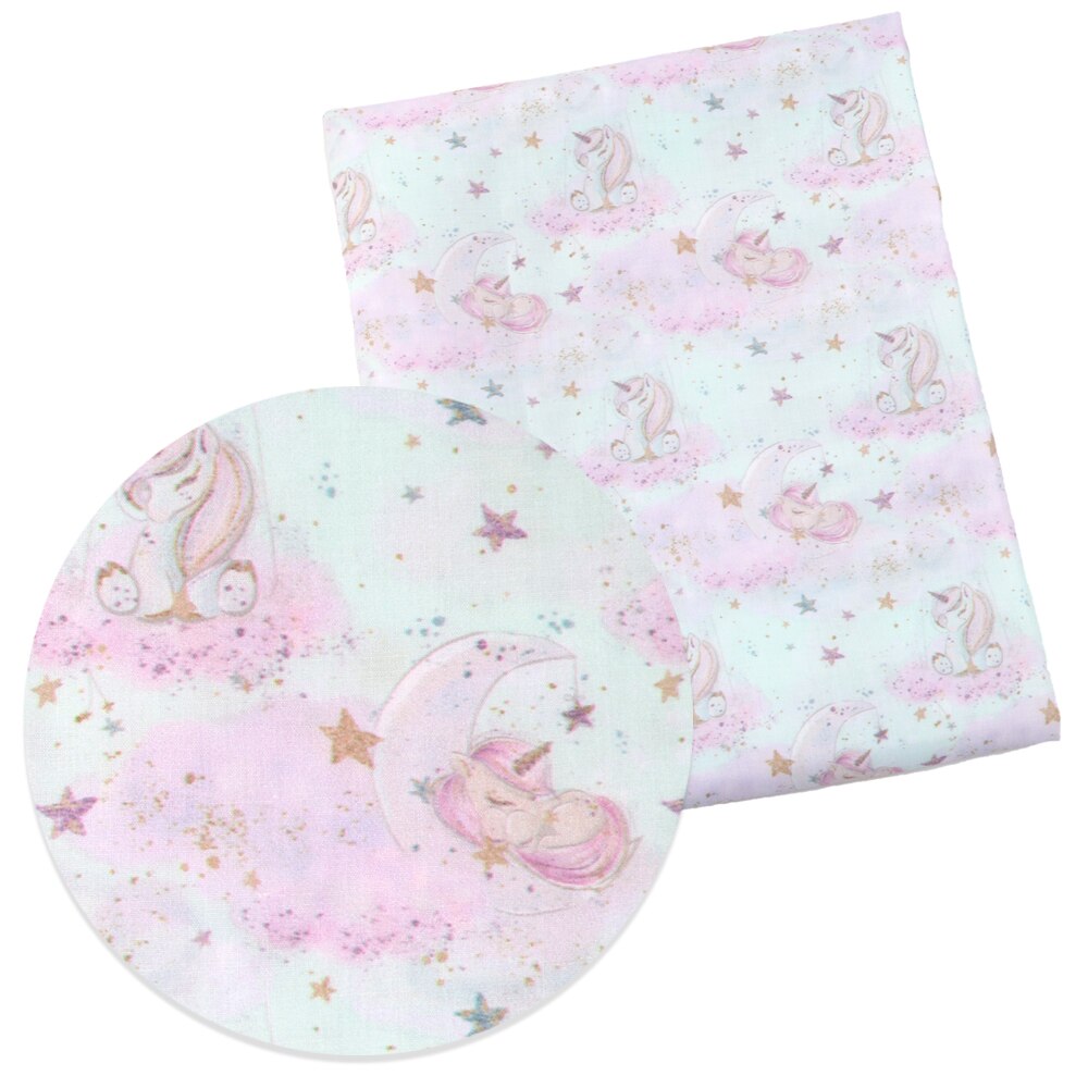 50*145cm Polyester&cotton Unicorn Printed Fabric Sewing Quilt Fabric DIY Patchwork Cloth Baby Clothes Bags Material,c8677: 1073203001