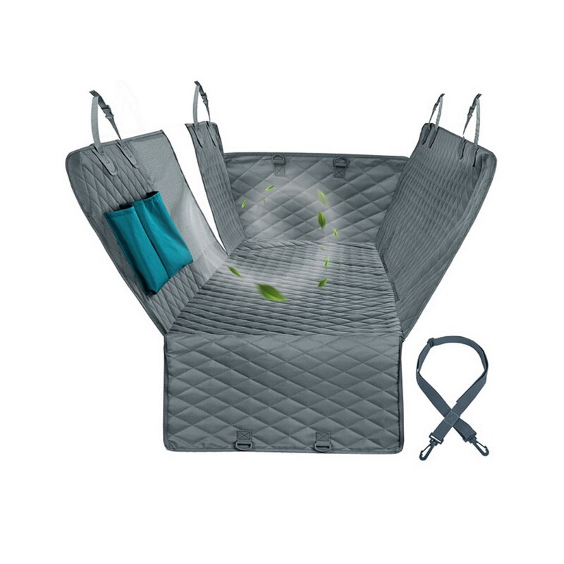 Pokrowiec na siedzenie samochodowe wodoodporny transporter dla zwierząt domowych bagażnik samochodowy z zamkiem błyskawicznym i kieszeniami dla małych i dużych psów: zielony