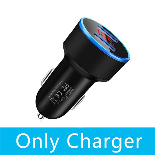BSLIUFANG podwójna ładowarka USB szybkie ładowanie 3.0 dla adaptera telefonu dla Huawei Mate 30 Tablet telefon komórkowy ładowarka samochodowa szybka ładowarka: Black charger only