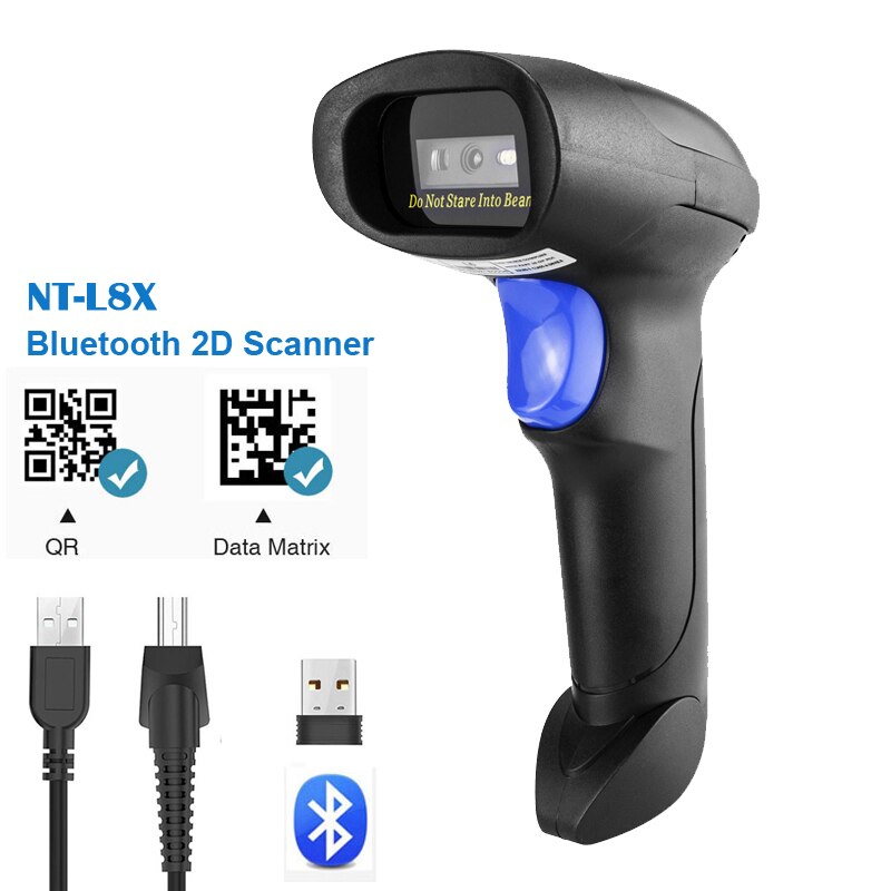 Snelle Scanner Draadloze 2D Barcode Scanner Voor Inventaris Pos Terminal En L5 Bedrade 1D/2D Qr Barcode Reader: NT-L8X Bluetooth 2D