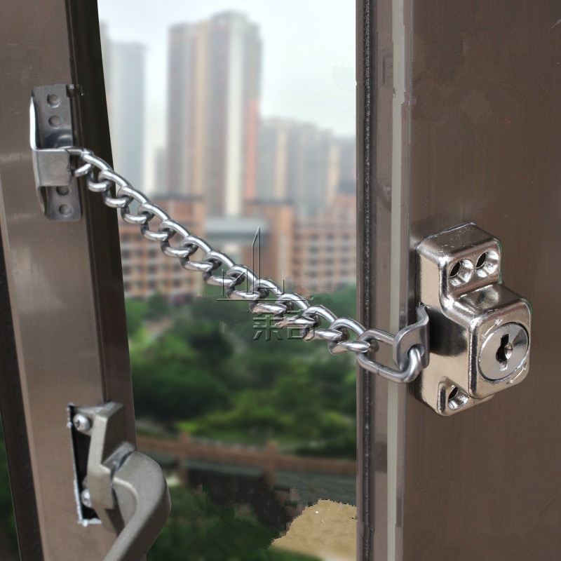 Catena Porta Acciaio Inossidabile,2 Pezzi Sicurezza Di Porta Catena Con Viti Antifurto,Catena Per Porta Di Sicurezza,Catena Per Porta Anteriore,Blocco Catena Porta - 12