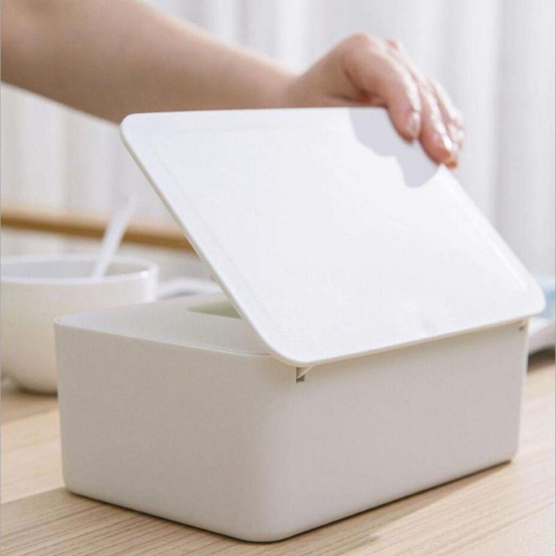 Seco mojado de papel de tejido caso toallitas para el cuidado de bebés almacenaje de pañuelos caja titular contenedor toallitas de soporte para pañuelos del hogar