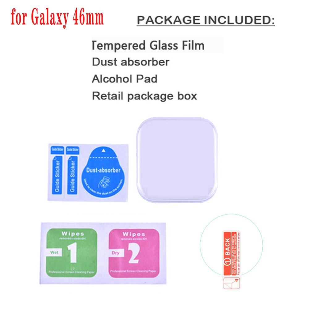 Cover For Samsung Gear S3 Frontier Protective Film Protection For Samsung Galaxy Watch 42MM 46MM Tempered Glass Screen: for Galaxy 46mm / 1pcs