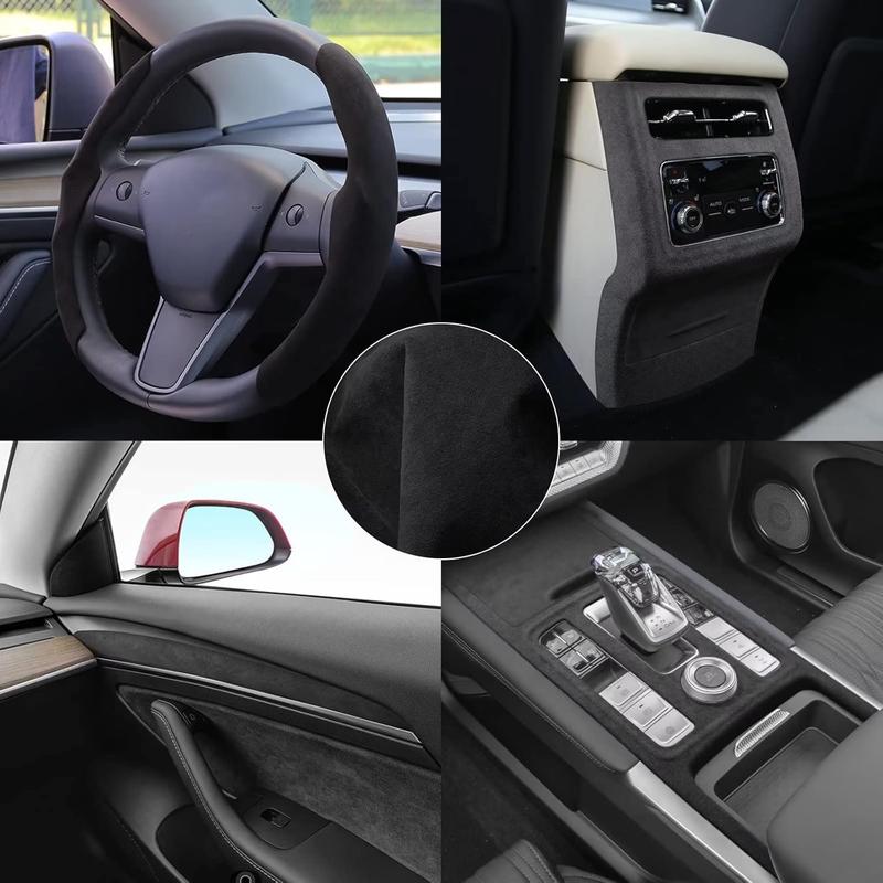 Fluwelen zelfklevende alcantara folie rol voor auto-interieur aanpassing, bankreparatie, sieradendoos decoratie, suède sticker 50 x 140cm