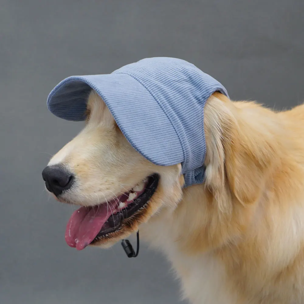 Casquette pour chien avec trous d'oreille, chaîne réglable pour chiens et chats, casquette à visière d'extérieur, chapeau de Sport d'été pour chiots, petits, moyens et grands chiens