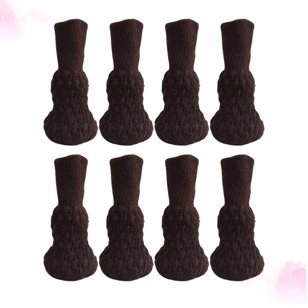 8 stuks anti-geluid stoel voetbeschermers antislip tafel voetbeschermers verdikking stoelpoot hoezen meubelbeschermers (witgrijs)