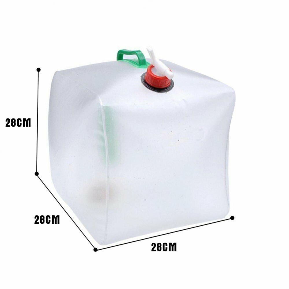 20L Opvouwbare Water Container Draagbare Outdoor Water Opslag Emmer Wit
