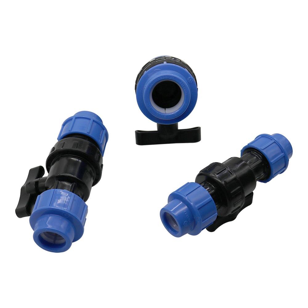 DN20 DN25 DN32 Pipe PE Valve Connector Inner Diameter 20mm/25mm/32mm Tube Water Control Switch Garden Irrigation Adapters