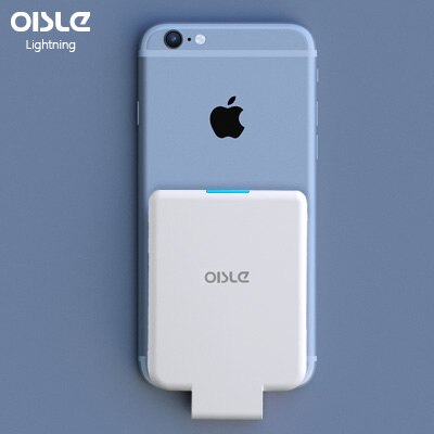 Oisle mini clipe de volta bateria para iphone 12 11x7 8 6 plus se xs max xr se2 magro backup externo caso carregador de bateria power bank: IOS-4500mah-White