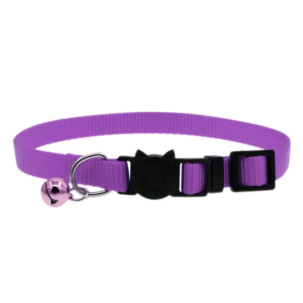 Cat Collar With Bell Safety Buckle Kitten Small Dogs Cats Adjustable Nylon Collars Pet Supplies E2S