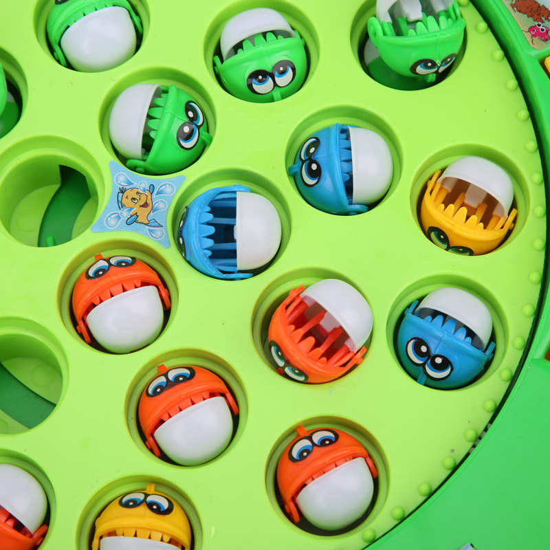 Babyhug Tyre Musical Fish Catching Game With Rotating Board 45 Fishes- Multicolour