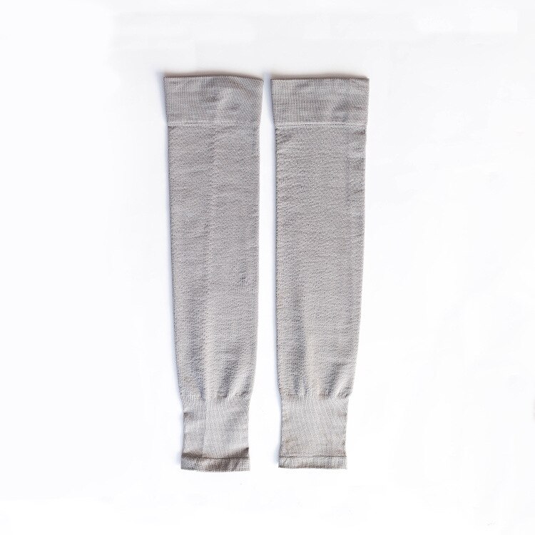 Calentadores de piernas para Yoga y ciclismo para mujer, medias transpirables antideslizantes de nailon para entrenamiento: Gris