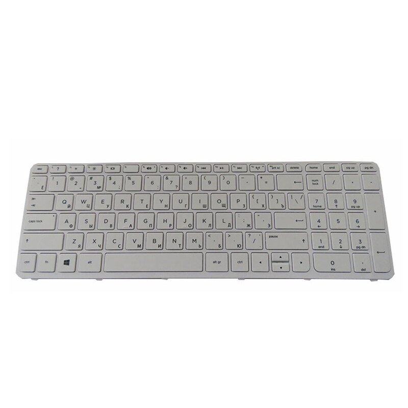 YALUZU Russian Laptop Keyboard For HP Pavilion 710248-251 9Z.N9HSQ.00R R65 AER65700110 V140546AS1 PK1314D2A05 V140502AS1: White