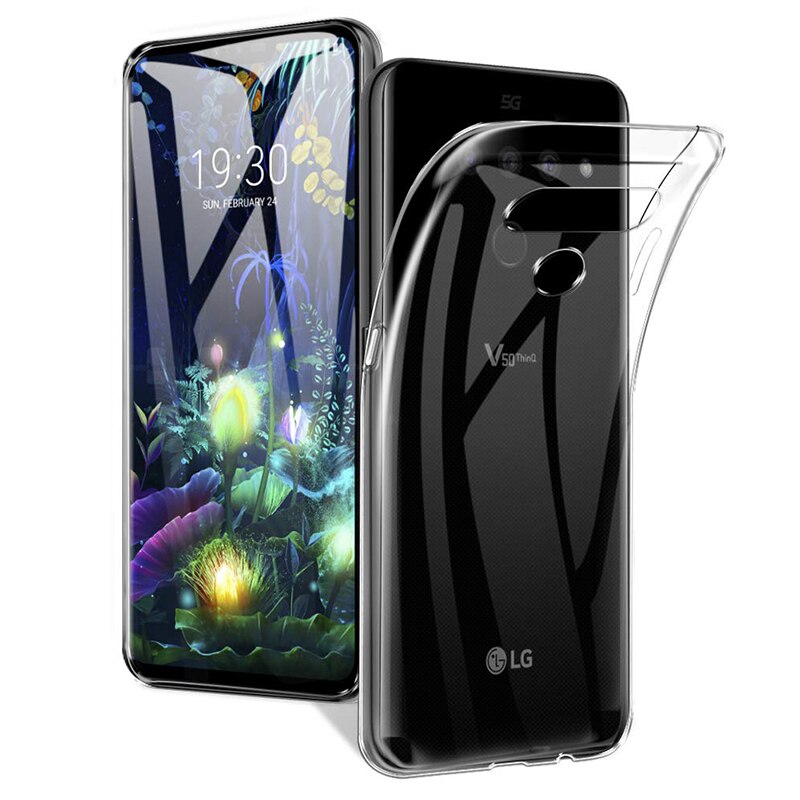 Coque arrière transparente en Silicone pour LG, pour modèles V30, V30S, V40, V50, V60, 5G