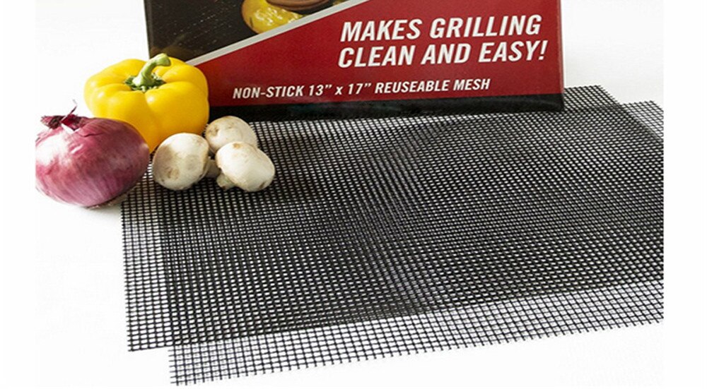 Mesh Bbq Grill Mat Mat Non-stick Hittebestendigheid Corrosiebestendigheid Pad Fiberglass Grill Pad Grill Folie Outdoor Bbq tool F280