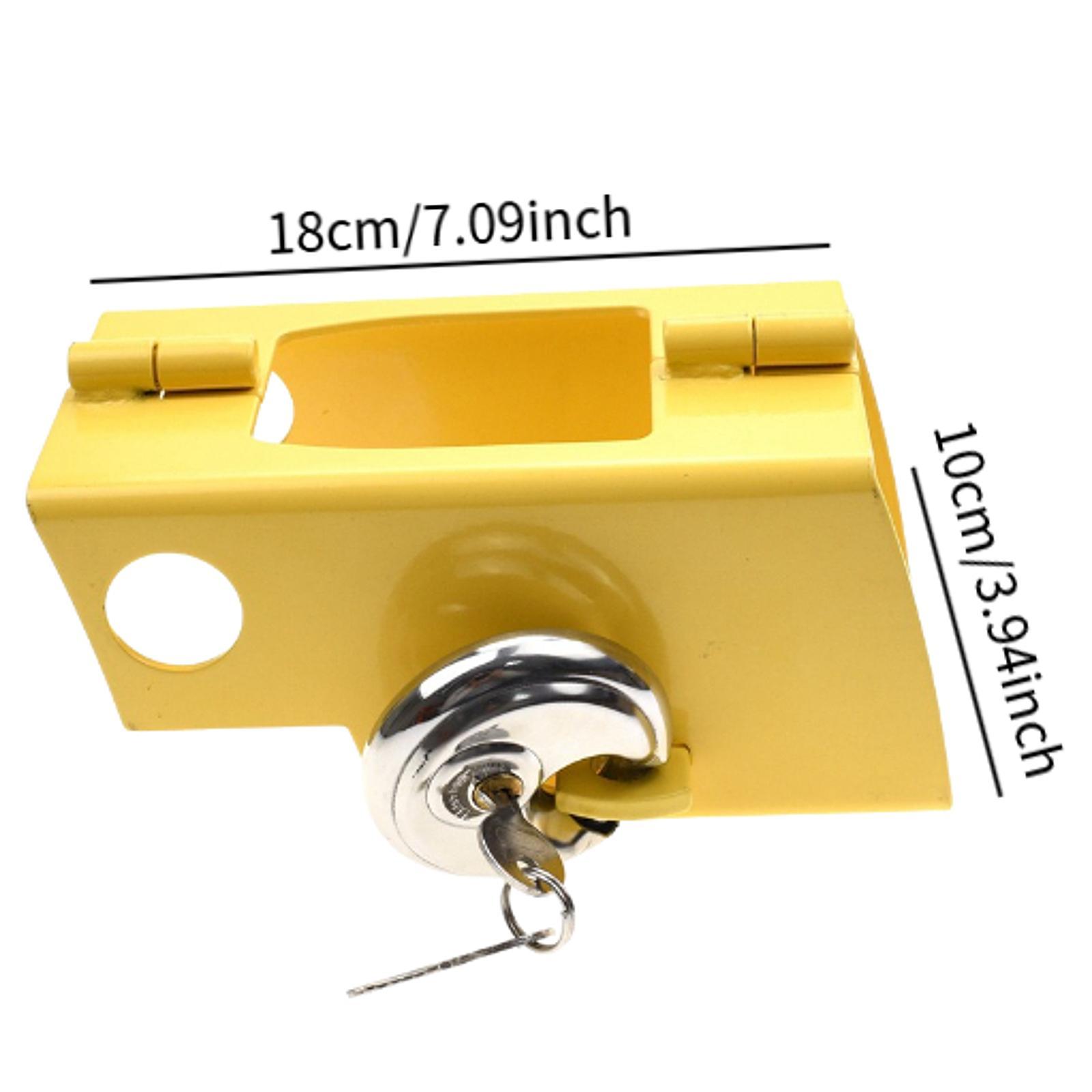 Trailer Lock Sturdy with Padlock Premium Steel Camper Accessories Hitch Lock for Caravan Trailer Coupler Lock for Rvs Security
