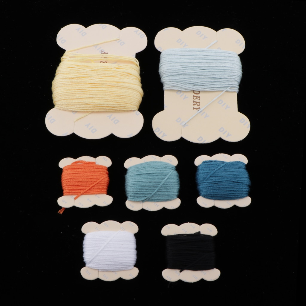 1 sæt tegneseriedyr punch needle broderi kits punch needle pen blødt garn til begynderkorsstingssæt