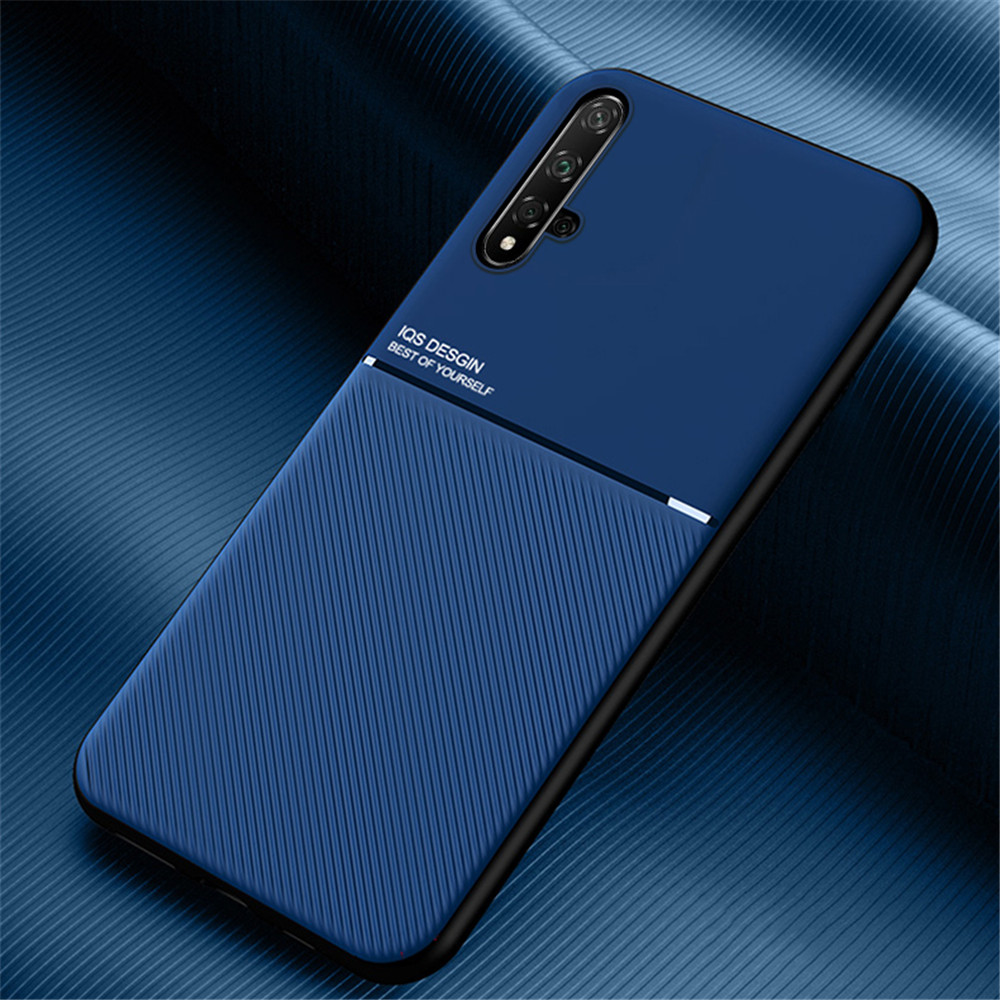 MAKAVO Für Huawei Ehre 20 Pro Fall Matte PU Zurück Abdeckung Weiche Slicone Rahmen Telefon Fall Für Huawei Ehre 20 20S Ansicht 20: For Honor 20 Pro / Blau