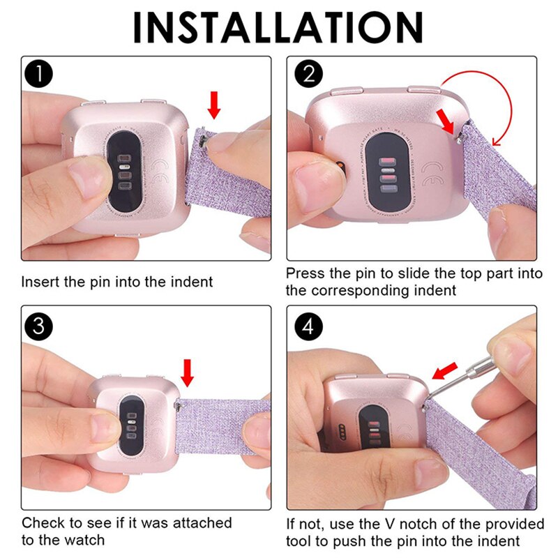 Lerretstropp til fitbit versa bånd erstatning stabil klokkerem på passe bit versa 2 vesa lite armbånd smart armbånd pulseira
