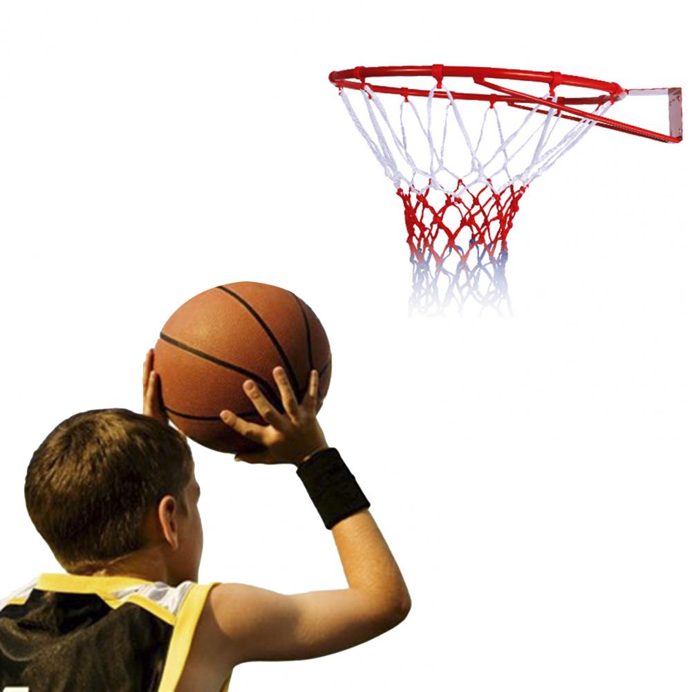 1Set 45cm Basketball Goals Portable Wall Mounted Basketball Hoop Standard Basketball Hoop Goals Rim and Net for Indoor Outdoor