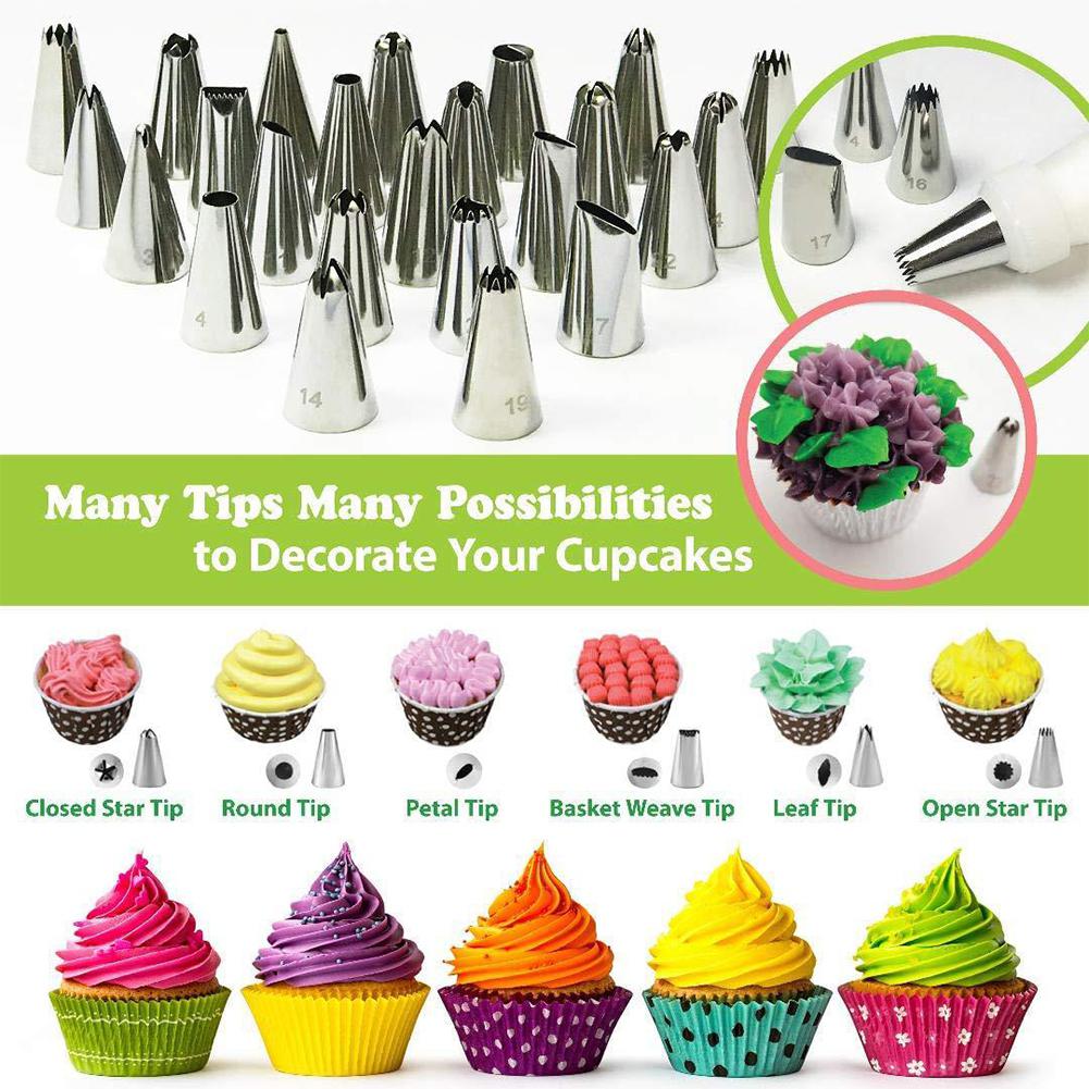 46 Pcs Cake Decorating Kits Cake Turntable Sets Plastic Baking Tool Spatula Rotating Stand Nozzles DIY Baking Decorating Cake