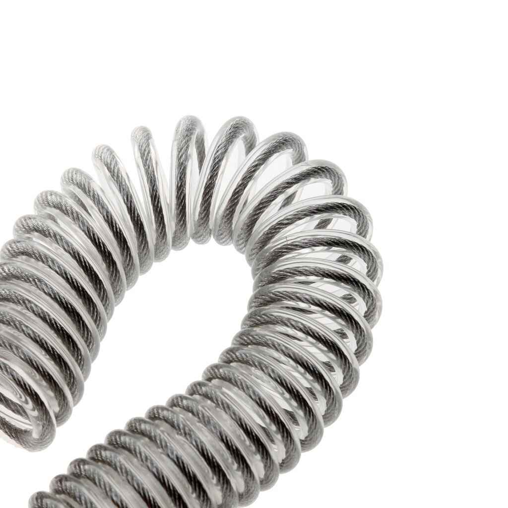 1.5m Retractable Fishing Lanyard Steel Wire Coiled Tether Secure Plier Grip Tackle Tool Safety Boating Fishing Accessory