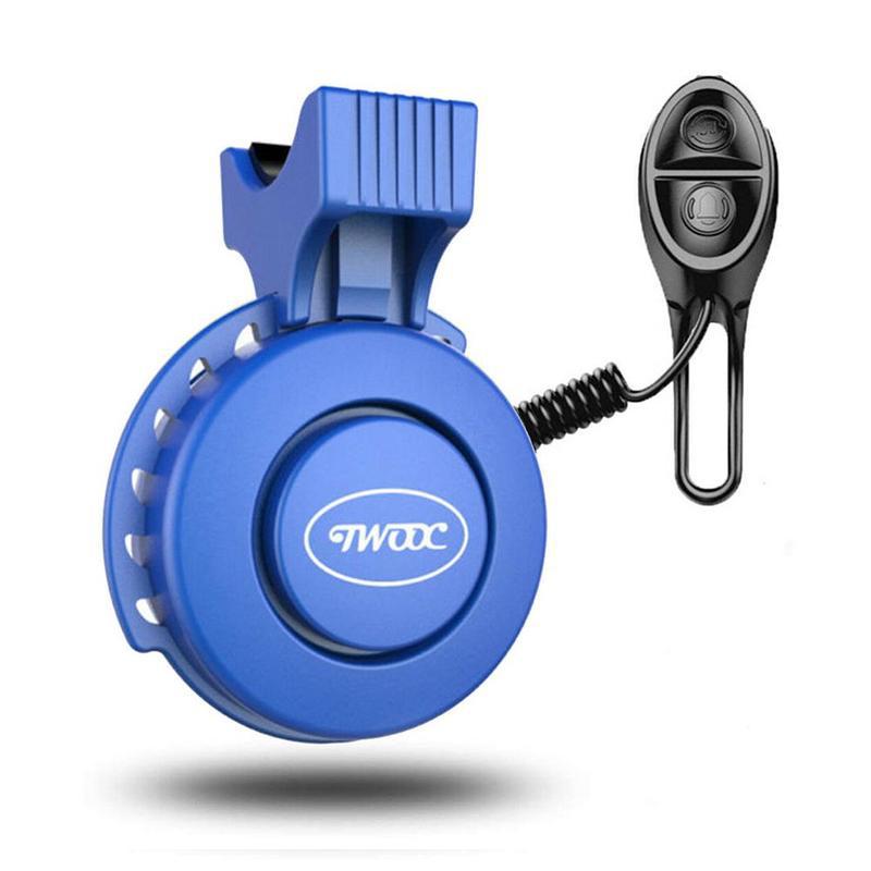 Twooc klokkelyd genopladeligt horn vandtæt elektrisk ring 110-120db alarmklokke til xiaomi scooter  m365 elektronisk scooter: T002 blå