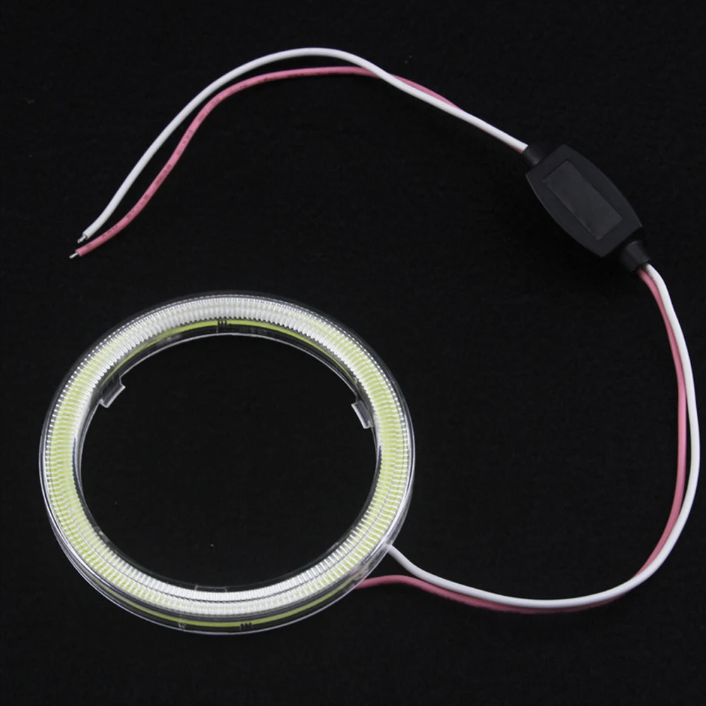 COB phare LED ange yeux ampoule Halo anneau lampe voiture diurne DRL antibrouillard DC 12V style lumière lumières décoratives