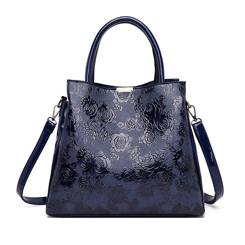 nouvelle de luxe sacs à main femmes sacs concepteur Rose impression sac fourre-tout sacs à bandoulière pour femmes voyage sac à main: Blue