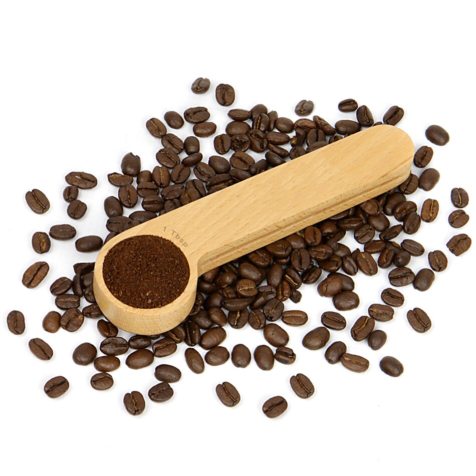 Ttlife 2 In 1 Koffie Clip Scoop Houten Eetlepel Luchtdicht Koffie Zak Seal Koffie Theelepel Coffeeware Keuken Accessoires