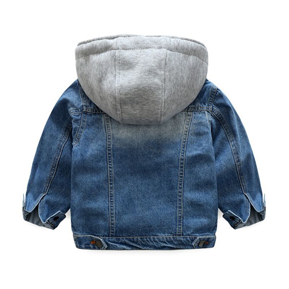 Mudkingdom meninos denim casaco casaco com capuz cardigan moda outono outerwear para roupas menino zíper bolso casaco crianças roupas