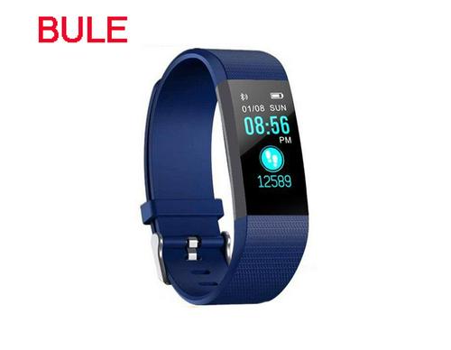 115Plus Smart Watch Sport Gezondheid Waterdicht Fitness Smart Watch Activiteit Tracker Wrist Band Armband Smart Polsbandjes: Blauw