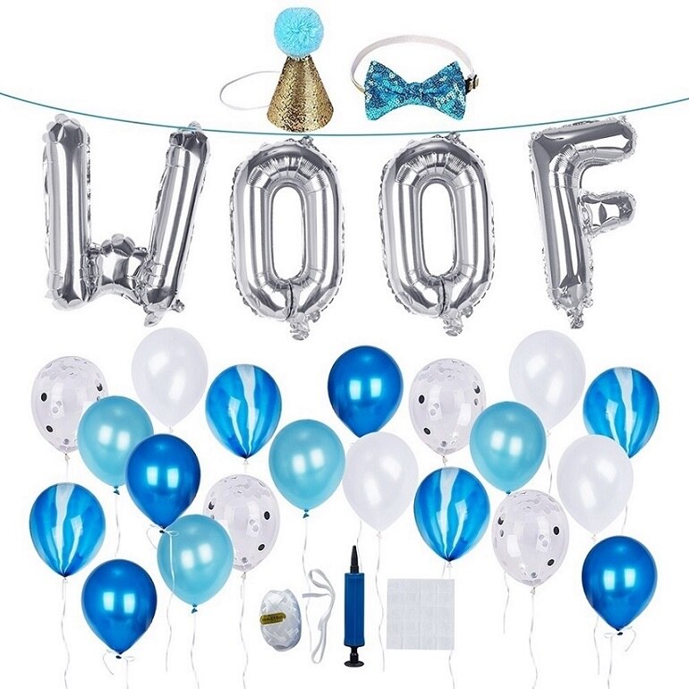 16 Inch Woof Brief Ballonnen Pet Dog Party Set Hond Verjaardag Party Decor Ballonnen Decoratie Voor Honden Party Puppy levert: ZCH-CW-BDY-BE