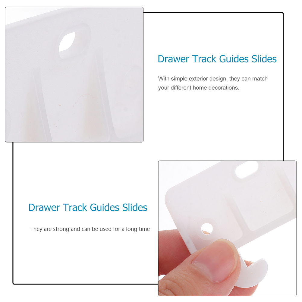 20pcs Plastic Drawer Guides Drawer Track Guides Track Guide Replacements