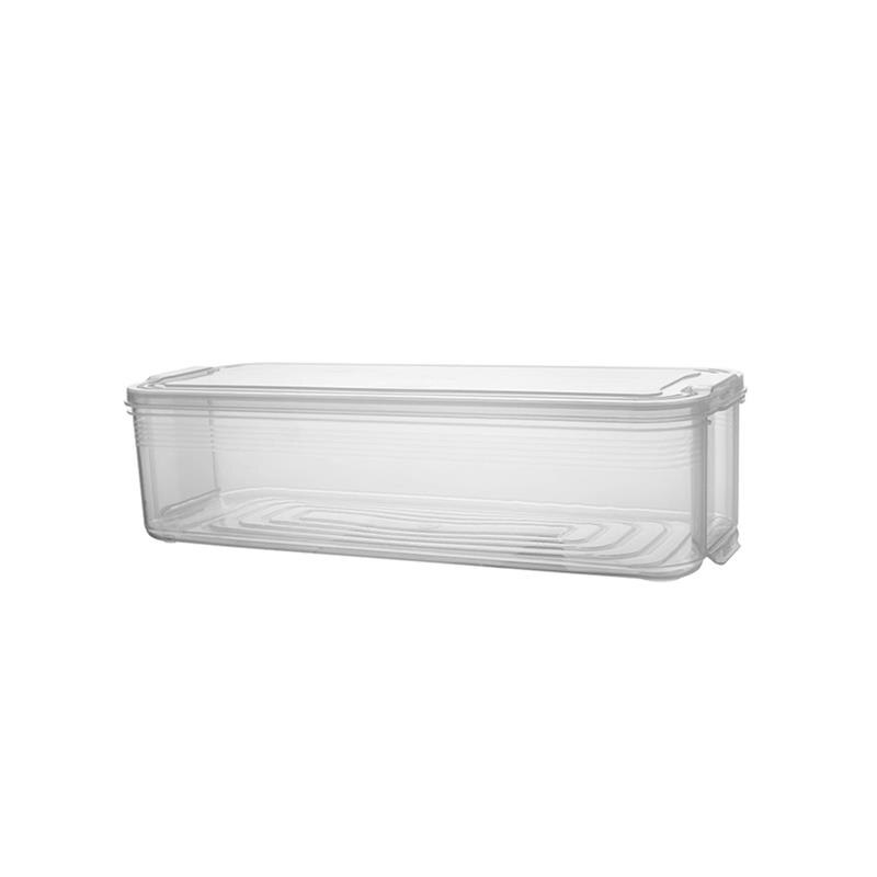 Kitchen Refrigerator Storage Box Rack Fridge Airtight Storage Container Food Plastic Box Shelf Holder Drawer Home Organizer: 1 Layer